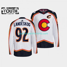 Colorado Avalanche Gabriel Landeskog 92 Adidas 2022-2023 Reverse Retro Wit Authentic Shirt - Kinderen